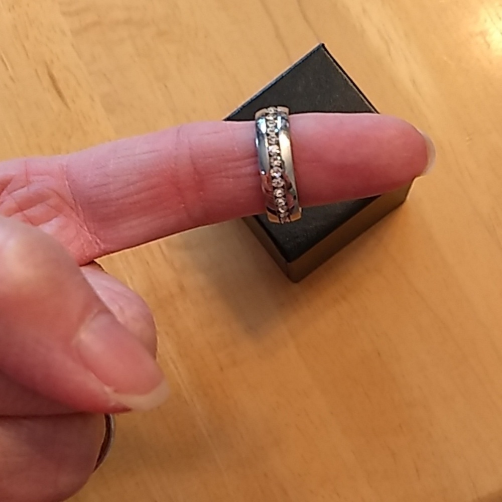 Eternity Ring Channel Set Cubic Zirconia Size 7